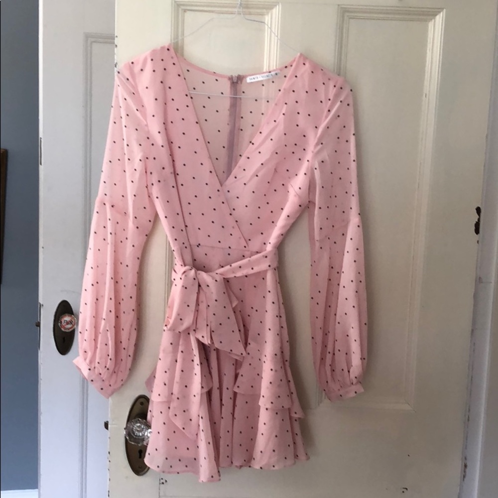 Mini Pink & Black Dress